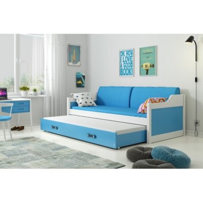 Dětská postel nebo gauč s výsuvnou postelí DAVID 200x90 cm Bílá Bílá
