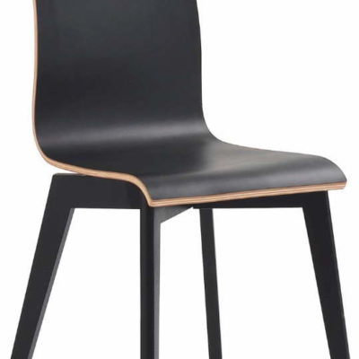 Černá jídelní židle s černými nohami Rowico Grace