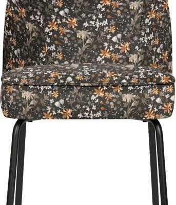 Černá jídelní židle s květinovým vzorem BePureHome Vogue Flower