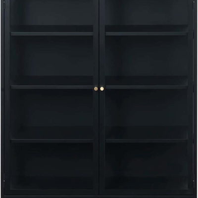 Černá vitrína Unique Furniture Carmel