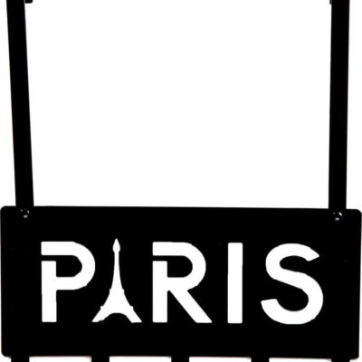 Černý věšák na dveře s 5 háčky Compactor Paris
