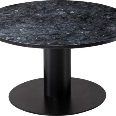 Černý žulový konferenční stolek s podnožím v černé barvě RGE Pepo