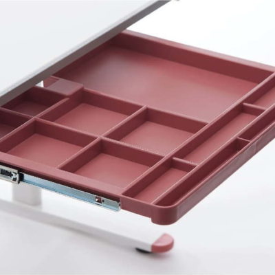Červená přídavná zásuvka k psacímu stolu Flexa Evo