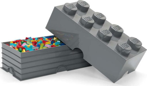 Dětský tmavě šedý úložný box LEGO® Rectangle