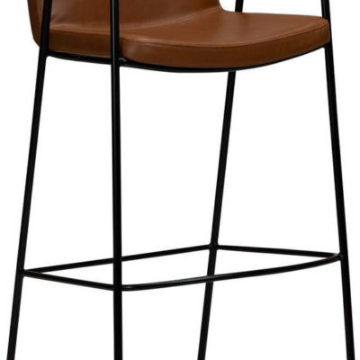 Hnědá barová židle z imitace kůže DAN-FORM Denmark Boto