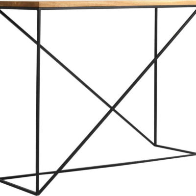 Konzolový stolek s černou konstrukcí a deskou z masivního dubového dřeva Custom Form Memo