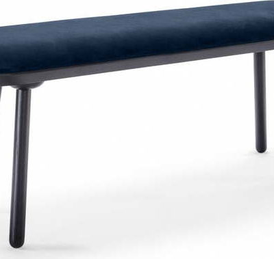Modro-černá sametová lavice EMKO Naïve