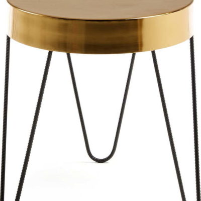 Odkládací stolek ve zlaté barvě Kave Home Juvenil