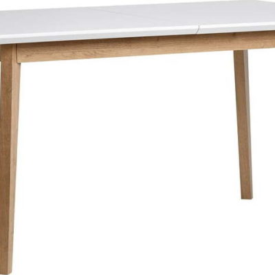 Rozkládací jídelní stůl s bílou deskou Marckeric Libra