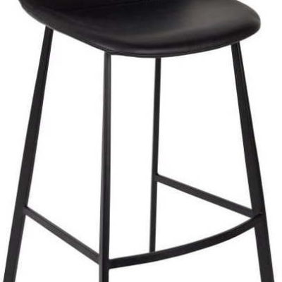 Sada 2 černých barových židlí Dutchbone Franky