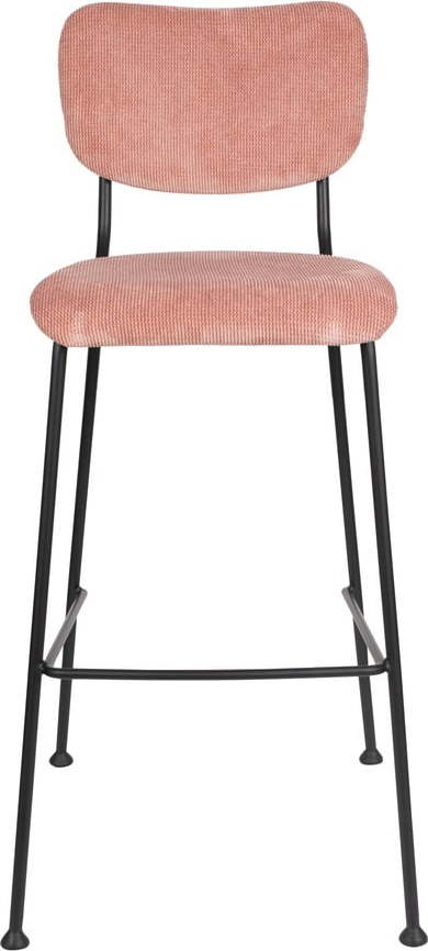 Sada 2 růžových barových židlí Zuiver Benson