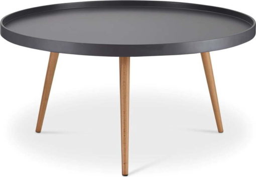 Šedý konferenční stolek s nohami z bukového dřeva Furnhouse Opus