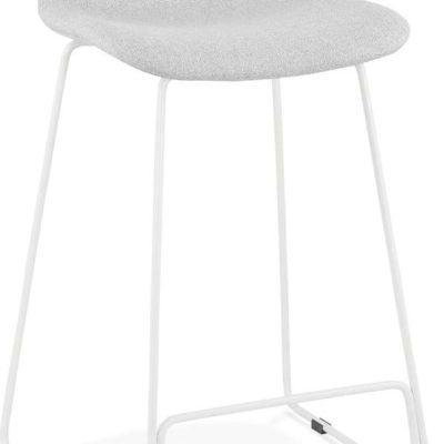 Světle šedá barová stolička s bílými nohami Kokoon Vancouver Mini