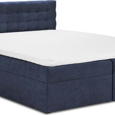 Tmavě modrá dvoulůžková postel Mazzini Beds Jade