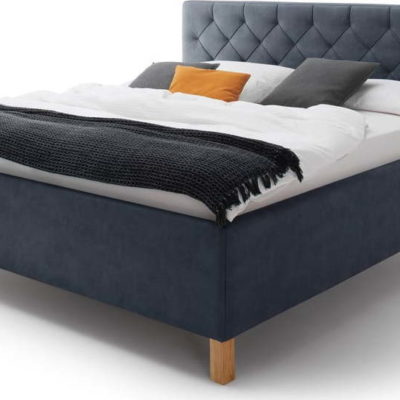 Tmavě modrá dvoulůžková postel Meise Möbel San Remo