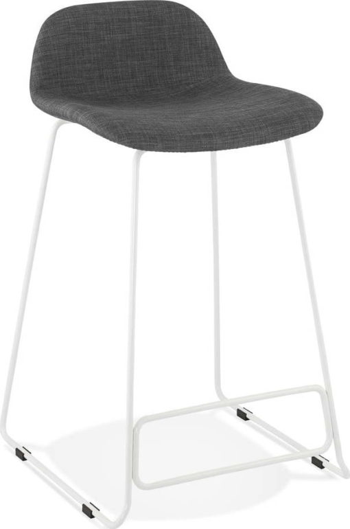 Tmavě šedá barová stolička s bílýma nohoma Kokoon Vancouver mini