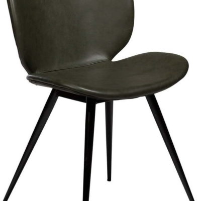 Tmavě zelená koženková jídelní židle DAN–FORM Denmark Cloud
