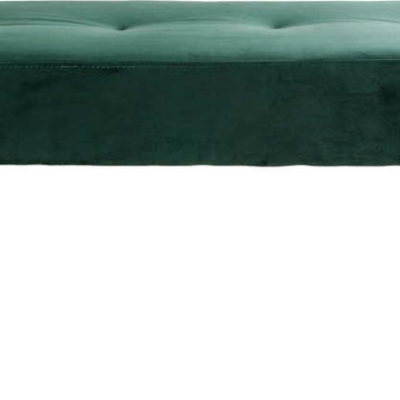 Tmavě zelená polstrovaná lavice se sametovým potahem House Nordic Skiby