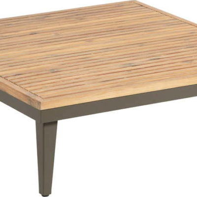 Zahradní konferenční stolek s deskou z akáciového dřeva Kave Home Pascale