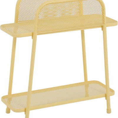 Žlutý kovový odkládací stolek na balkon ADDU MWH