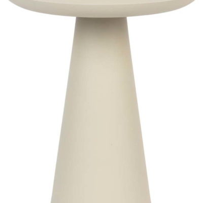 Béžový hliníkový odkládací stolek White Label Ringar