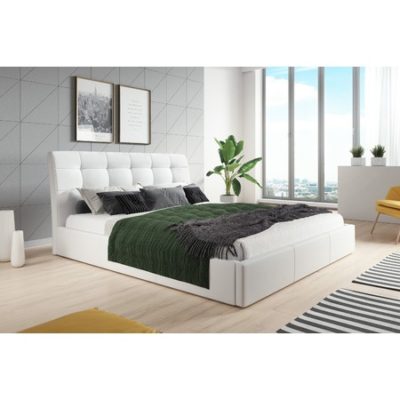 Čalouněná postel ALDO rozměr 140x200 cm Bílá