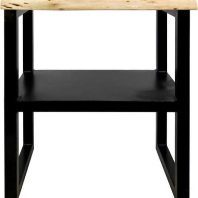 Příruční stolek s poličkou z neopracovaného akáciového dřeva HSM collection SoHo