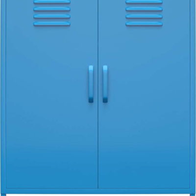 Modrá kovová skříňka Novogratz Cache