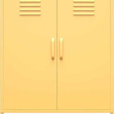 Žlutá kovová skříňka Novogratz Cache