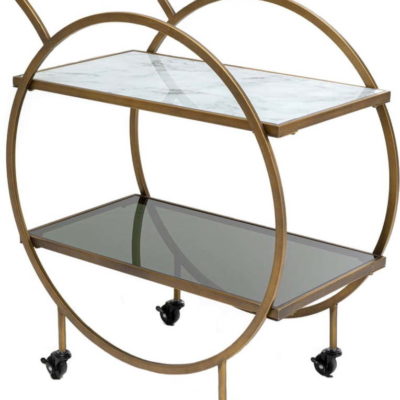 Kovový odkládací stolek na kolečkách Kare Design Loft