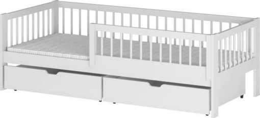 Bílá dětská postel s úložným prostorem 80x160 cm Edi - Lano Meble
