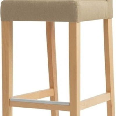 Béžová barová židle s přírodními nohami Custom Form Wilton
