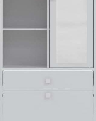 Bílá vysoká koupelnová skříňka 63x181 cm Combi - TemaHome France