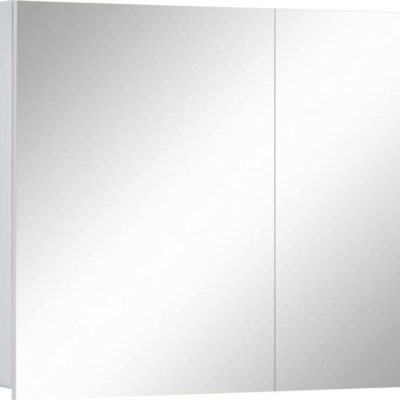 Bílá nástěnná koupelnová skříňka se zrcadlem Støraa Wisla