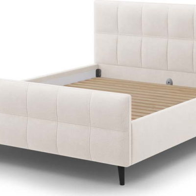 Béžová čalouněná dvoulůžková postel s roštem 180x200 cm Gigi - Micadoni Home