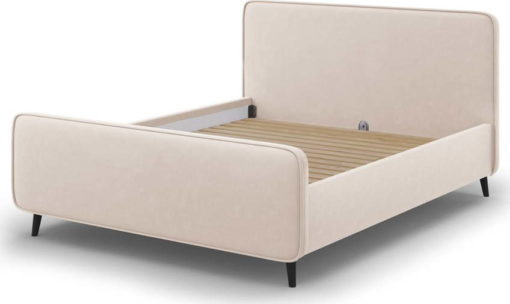 Béžová čalouněná dvoulůžková postel s roštem 180x200 cm Kaia - Micadoni Home