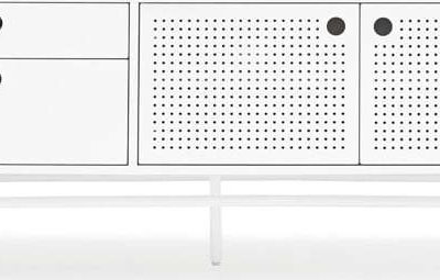 Bílý TV stolek 140x52 cm Punto - Teulat