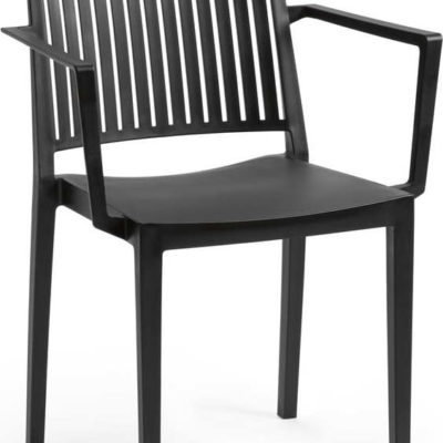 Černá plastová zahradní židle Bars - Rojaplast