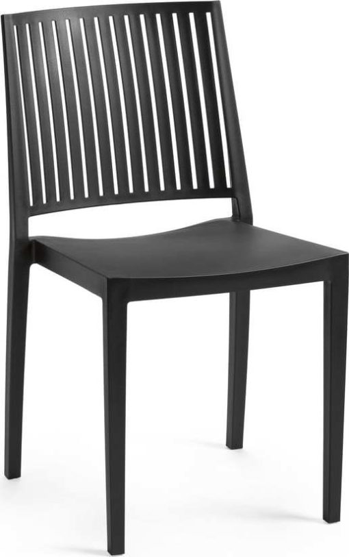 Černá plastová zahradní židle Bars - Rojaplast