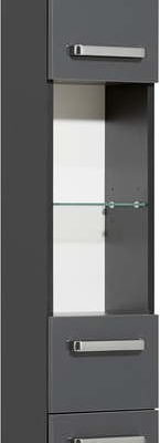 Tmavě šedá vysoká koupelnová skříňka 25x196 cm Set 311 - Pelipal