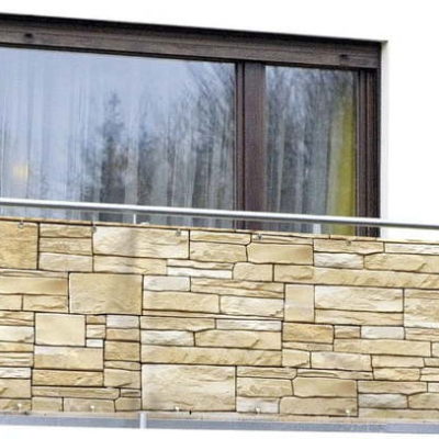 Béžová balkonová zástěna 500x85 cm - Maximex