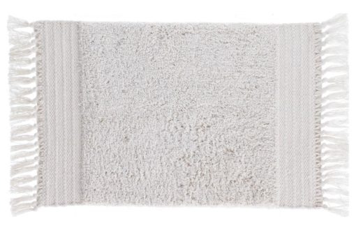 Bílá bavlněná koupelnová předložka Kave Home Nilce 40 x 60 cm