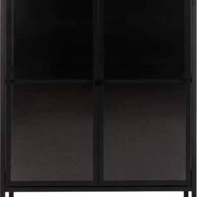 Černá kovová vitrína 80x99 cm Newcastle - Actona