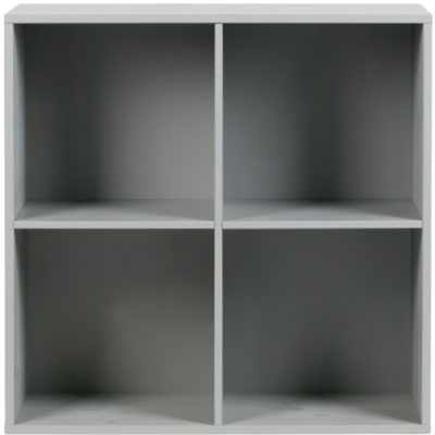 Hoorns Cementově šedý dřevěný regál Inara L 81 x 35 cm
