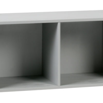 Hoorns Cementově šedý dřevěný regál Inara M 81 x 35 cm