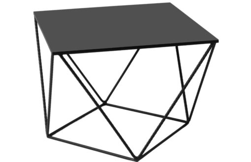Nordic Design Černý kovový konferenční stolek Deryl 55 x 55 cm