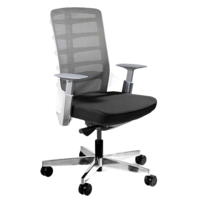 Office 360 Bílá látková kancelářská židle Spin S