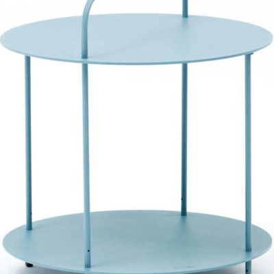 Zahradní kovový odkládací stolek v modré barvě Ezeis Plip