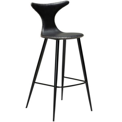 ​​​​​Dan-Form Černá koženková barová židle DAN-FORM Dolphin 76 cm