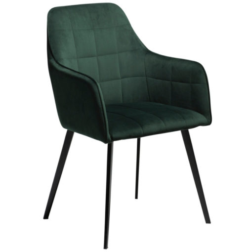 ​​​​​Dan-Form Zelená sametová jídelní židle DAN-FORM Embrace s područkami